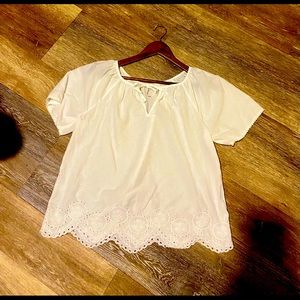 White eyelet top by Melrose and Market